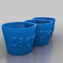 3 cactus pot remix eric roos cup planter decor 3d print model - Mito3D