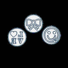 3 timbres para bonbons sarriette emoji Feliz l'amour 3d print model - Mito3D