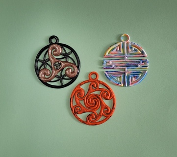 3 celtique ornement pendentifs pendentif 3d print model - Mito3D