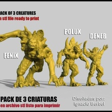 3 yaratıklar stl oyun atölyesi casteressstl orklar 3d devler minis iblisler boya Warhammer baskılar izlenim 3d print model - Mito3D