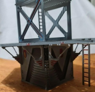 3 cubo sci fi modular terreno 10 escaleras zona muerta juego guerra edificios estructuras 3d print model - Mito3D