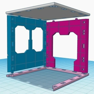 3 cube sci-fi modular terrain 1 deadzone wargaming buildings structures 3d print model - Mito3D