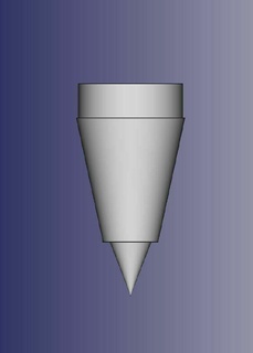 3 diámetro estatorreactor estilo modelo cohete cono nariz tubo tamaños volador 3d print model - Mito3D
