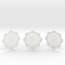 3 fibocoasters home fibonacci coasters flower sunflower 3d print model - Mito3D