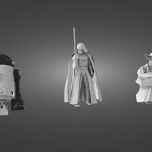 3 figurines étoile guerres 3d print model - Mito3D