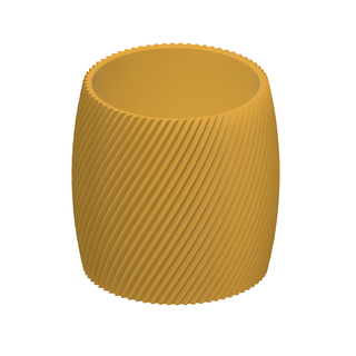 3 flower pots containers planter flower pot container twisted design commercial  3d print model - Mito3D