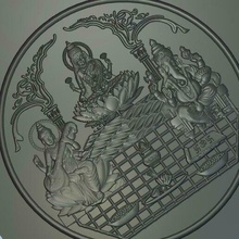 3 dieux monnaie art 3d print model - Mito3D
