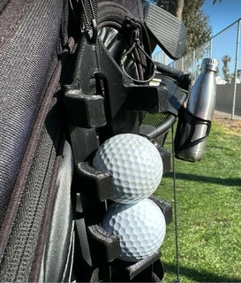 3 golf ball holder - hang anywhere easy access accessory 3d print model - Mito3D