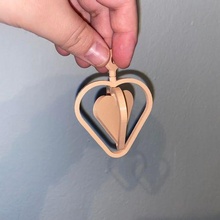 3 cœurs porte clés bijoux cœur l'amour 3d print model - Mito3D