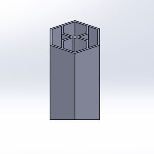 3 altıgen kalem mimari kale Kulp destek dolma kart 3D print model - Mito3D