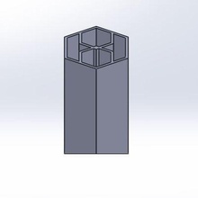 3 sechseckig Bleistift Architektur Schloss Halter Unterstützung Stift Karte 3d print model - Mito3D