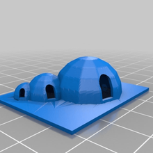 3 igloos architecture buildings structures 3d print model - Mito3D