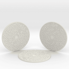 3 labirent bardak ev coaster 3d print model - Mito3D
