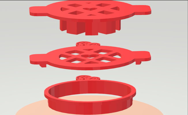 3 modelli biscotto taglierina crostata utensili tagliabiscotti formine stampi torta design polimeri 3d print model - Mito3D