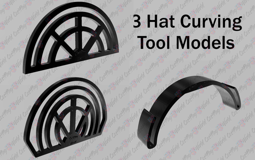 3 models ruff bending cap 3d print model - Mito3D