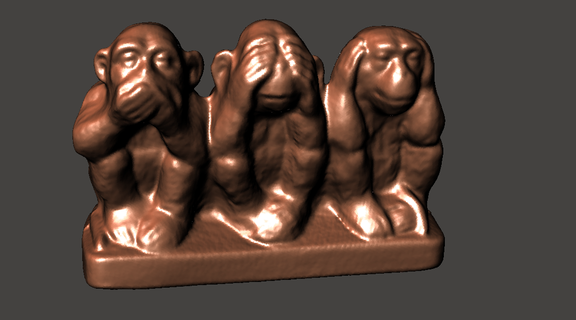 3 monos Arte mono figura juego tipo frio divertido 3d print model - Mito3D