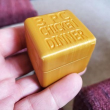 3 Stück chicken dinner gadget Huhn Samen Abendessen gag Geschenk keine unterstützt komisch Ideen erstaunlich print test Drucker 3d print model - Mito3D