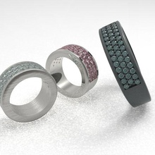 3 çiğ düğün yüzük takı evlilik yüzüğü yarı yol taşlar elmas 3raw halfway3raw juhannproduct 3d print model - Mito3D
