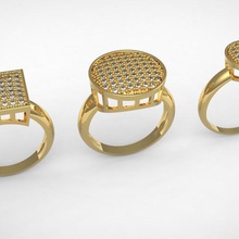 3 ring aneis jewelry anel 3d print model - Mito3D