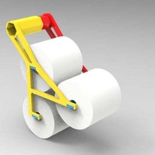 3 roll veloce modificare gabinetto carta titolare supporto anime carattere architettura bagno 3d print model - Mito3D