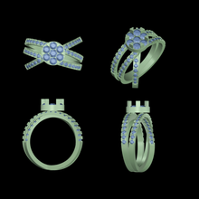 3 chanté anneau bijoux de l'anneau 3d print model - Mito3D