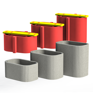 3 sizes one model make silicone mold Tools silicone_mold concrete vase 3dprint pot planter ako3d 3d print model - Mito3D
