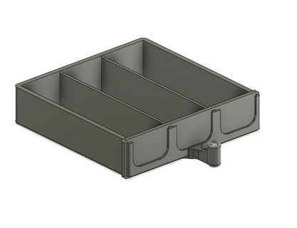 3 scanalato cassetto scatola resistore Conservazione contenitori 3d print model - Mito3D