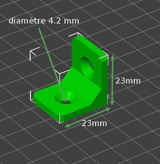 3 piccolo montaggio parentesi piazza 3d print model - Mito3D