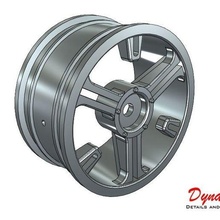 3 spoke dbl action 26mm wheels tool 110 scale rc cars hpi car tamiya team 3d printing 3d print model - Mito3D