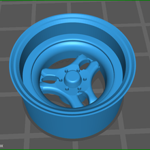 3 habló rueda neumático 1 24 25 auto modelo piezas personalizadas protuberante 3d print model - Mito3D