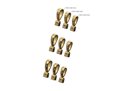 3 stil kefalet bağlantılar Toplamak Zincir boyutları 5 4 3mm 3d Yazdır model kolye cazibe bilezik takı yazdırılabilir altın gümüş mücevher basit klasik Ayarlamak sallanmak bağlantı bağ 3d print model - Mito3D