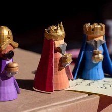 3 wise men miniatures art poly miniature nativity scene reyes magos navidad kings gaspar melchor baltasar 3d print model - Mito3D