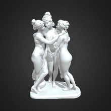 3d printable the three graces animal jouets art jouet faible poly math rogue from personnage 3d print model - Mito3D