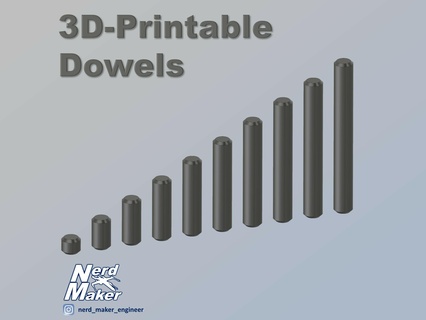 3d printable Dübel einstellen 3d print model - Mito3D