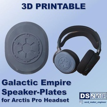 3d printable speaker plates Arctis profesyonel kulaklık galaktik imparatorluk star savaşlar gökada Darth hoparlör tabaklar kapaklar çelik serisi ilişkili 3d print model - Mito3D