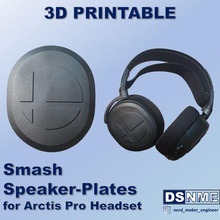 3d printable speaker plates Arktis Profi Headset Smash bros Super Lautsprecher Platten Kappen Stahlserien Nintendo Schaltspiele Gaming n64 3d print model - Mito3D