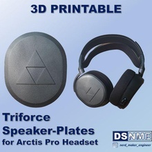 3d printable speaker plates arctis pro casque triforce Zelda Légende of Maître épée ocarina temps Jeux jeu nintendo hyrule tloz oot 3d print model - Mito3D