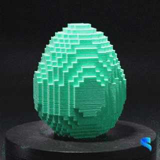 3d printed Pasqua uova casa arredamento uovo voronoi Basso poli tiroide pixel 3d print model - Mito3D