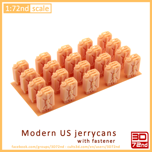 3d72nd - 1 72nd scale modern jerrycan fastener game 72 model kit 3D print model - Mito3D