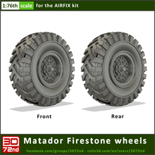 3d72nd - 1 76th scale matador firestone wheels game 72 model kit airfix 3d print model - Mito3D