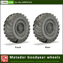 3d72nd - 1 76th scale matador goodyear wheels game 72 model kit airfix 3d print model - Mito3D