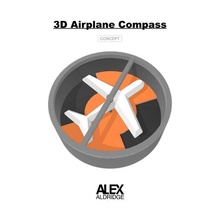 3d airplane compass concept art toy kids 3d print model - Mito3D