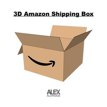 3d amazon shipping box art cardboard website 3d print model - Mito3D