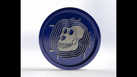 3d macaco moeda eth btc polígono imprimível cyrpto moedas bitcoin doge 3d print model - Mito3D
