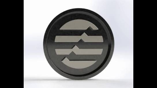 3d apto moneda eth btc polígono imprimible cyrpto monedas bitcoin dux 3d print model - Mito3D