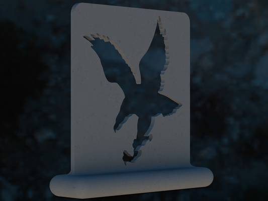 3d arte águila plantilla animal hermoso pájaro hogar casa mejora accesorios soportes letras artesanía coser dibujo suministros modelo fauna silvestre señales logos 3d print model - Mito3D