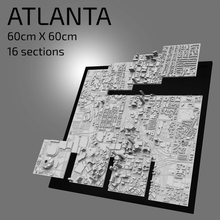 3d atlanta digital arquivos stl Arquivo mapa cidade arte impresso marco modelo Horizonte arquitetura 3d print model - Mito3D