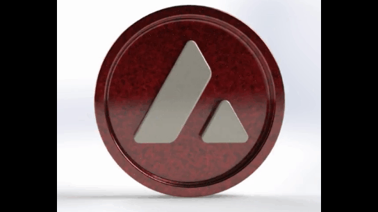 3d Avax moneda eth btc polígono imprimible cyrpto monedas bitcoin dux atar 3d print model - Mito3D