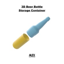3d Cerveja garrafa armazenamento recipiente 3d print model - Mito3D