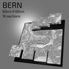3d Bern dijital Dosyalar stl dosya harita Kent Sanat basılı dönüm noktası model ufuk çizgisi mimari 3d print model - Mito3D